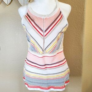 White House Black Market Women's Knit Sweater Tank, Halter Neckline, Size M
